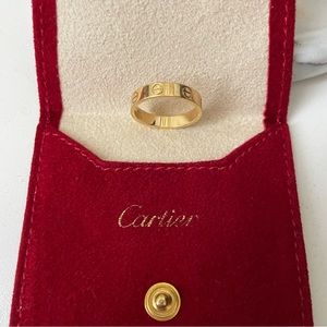 Authentic Cartier Love Ring Wedding Band Yellow Gold US Size 5